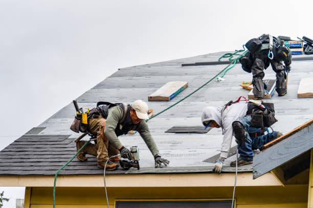 Professional Gutter Installation technician working in Verbena, AL